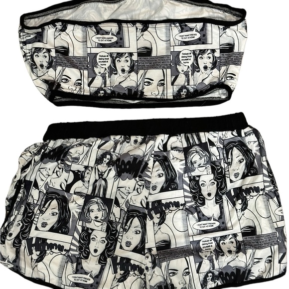 💚 2 piece matching shirt and tube top set 🖤🤍 - Picture 5 of 5